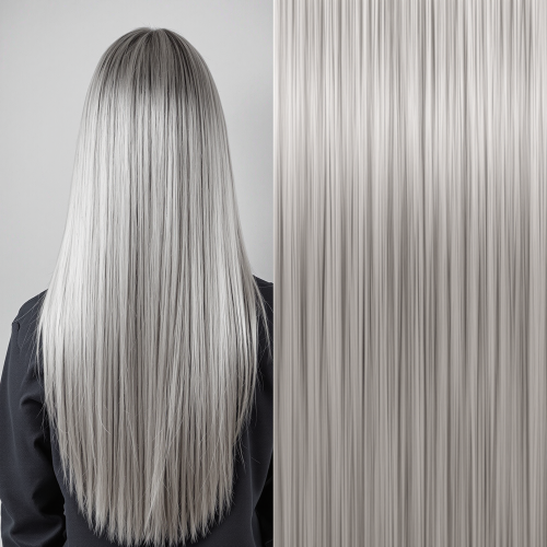 Prodlužování vlasů a účesy - Clip in sada STANDARD - 57 cm - odstín Grey