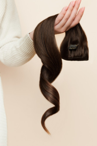 IMPORT - Clip in 9- dílná sada TMAVÁ BLOND 40cm, 90g