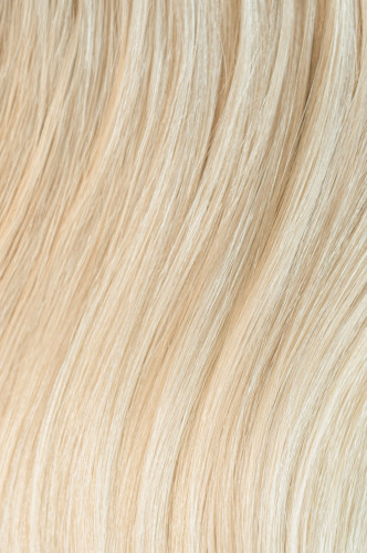 Prodlužování vlasů a účesy - Clip in vlasy 45 cm – 9 dílná sada z pravých lidských vlasů v ledové blond barvě