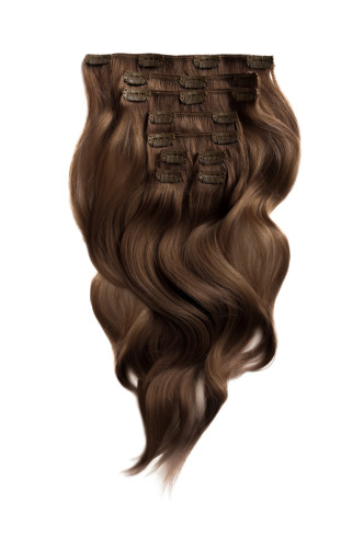 Prodlužování vlasů a účesy - Clip in 9- dílná sada  TMAVÁ BLOND 60 cm, 100 g