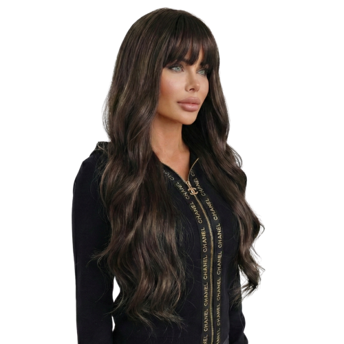 Prodlužování vlasů a účesy - Paruka Katy - černohnědá