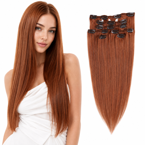 Prodlužování vlasů a účesy - Clip in vlasy 45 cm lidské – Remy 70 g - odstín 30