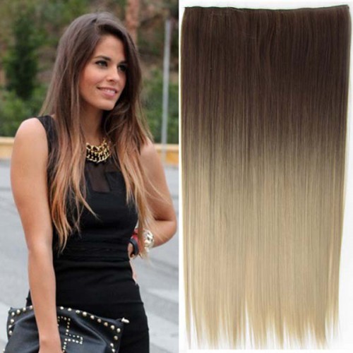 Prodlužování vlasů a účesy - Clip in vlasy - 60 cm dlouhý pás vlasů - ombre styl - odstín 10 T 16