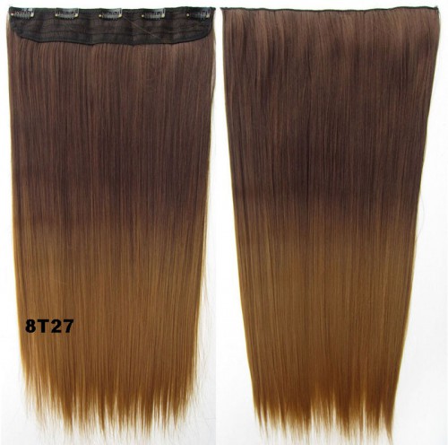 Prodlužování vlasů a účesy - Clip in vlasy - rovný pás - ombre - odstín 8 T 27