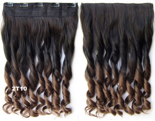 Prodlužování vlasů a účesy - Clip in pás - lokny - ombre - odstín 2 T 10