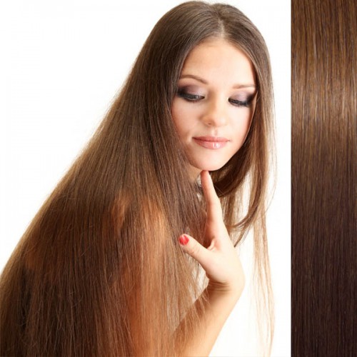 Prodlužování vlasů a účesy - Clip in vlasy lidské – Remy 105 g - pás vlasů - odstín 8