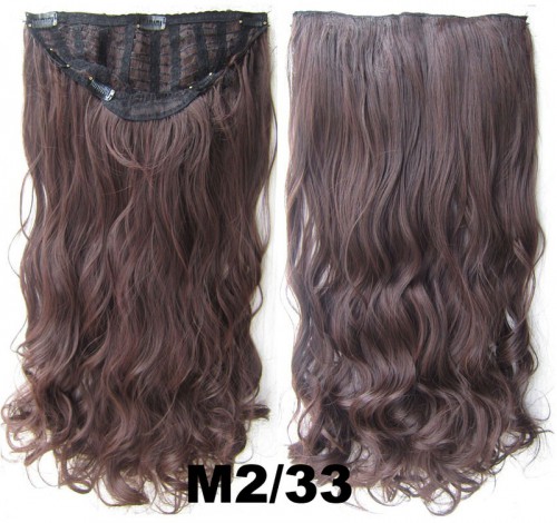 Prodlužování vlasů a účesy - Clip in pás vlasů - Jessica 60 cm vlnitý - odstín M2/33