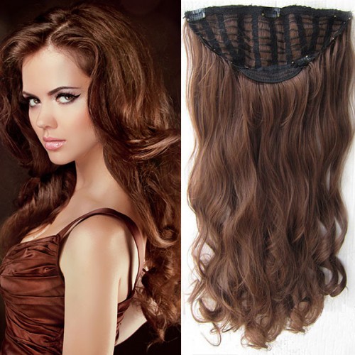 Prodlužování vlasů a účesy - Clip in pás vlasů - Jessica 60 cm vlnitý - odstín M2/30