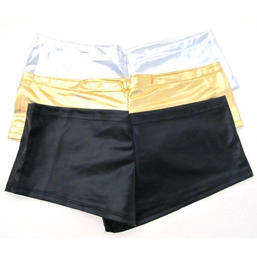Dámská móda a doplňky - Dámské elastické šortky - metalic - gold