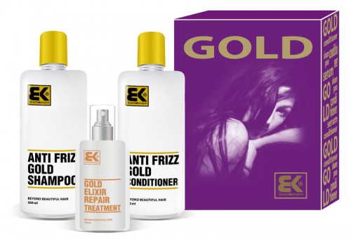 Kosmetika a zdraví - Brazil Keratin Gold set vlasové kosmetiky pro regeneraci vlasů