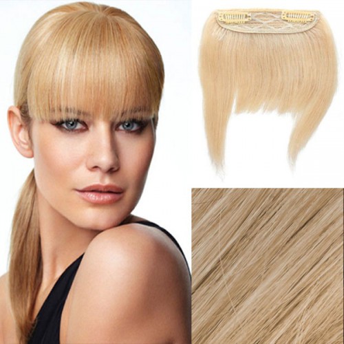 Prodlužování vlasů a účesy - Clip in ofina – REMY 100% lidské vlasy - odstín 613