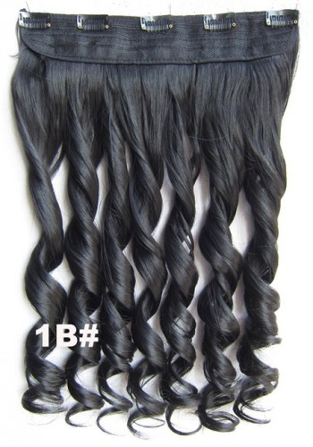 Prodlužování vlasů a účesy - Clip in pás vlasů - lokny 55 cm - odstín 1B