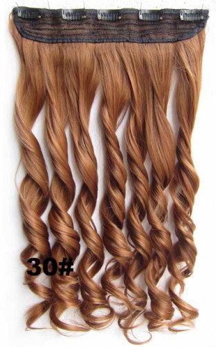 Prodlužování vlasů a účesy - Clip in pás vlasů - lokny 55 cm - odstín 30