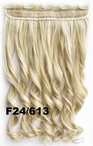 Prodlužování vlasů a účesy - Clip in pás vlasů - lokny 55 cm - odstín F24/613