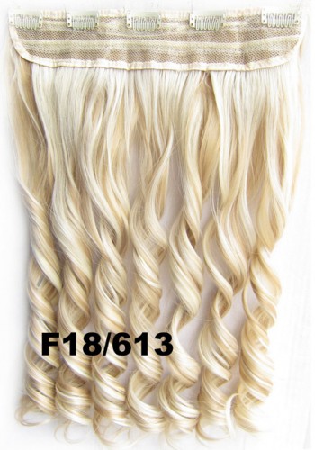 Prodlužování vlasů a účesy - Clip in pás vlasů - lokny 55 cm - odstín F18/613