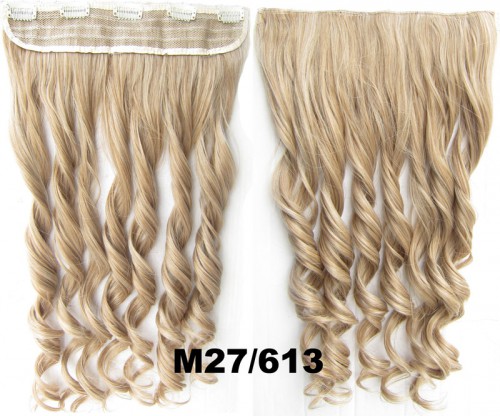 Prodlužování vlasů a účesy - Clip in pás vlasů - lokny 55 cm - odstín M27/613