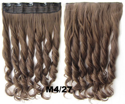 Prodlužování vlasů a účesy - Clip in pás vlasů - lokny 55 cm - odstín M4/27