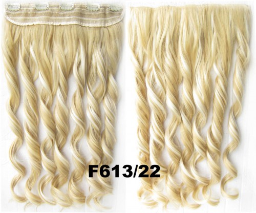Prodlužování vlasů a účesy - Clip in pás vlasů - lokny 55 cm - odstín F613/22