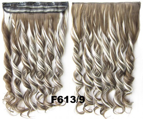 Prodlužování vlasů a účesy - Clip in pás vlasů - lokny 55 cm - odstín F613/9