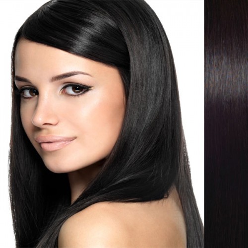 Prodlužování vlasů a účesy - Clip in vlasy lidské – Remy 105 g - pás vlasů - odstín 1B