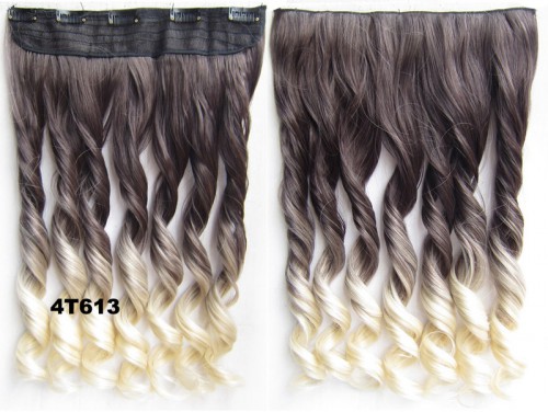 Prodlužování vlasů a účesy - Clip in pás - lokny - ombre - odstín 4 T 613