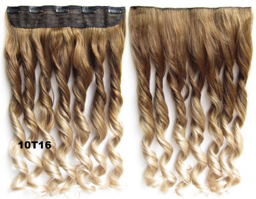 Prodlužování vlasů a účesy - Clip in pás - lokny - ombre - odstín 10 T 16