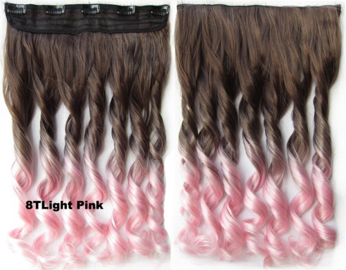 Prodlužování vlasů a účesy - Clip in pás - lokny - ombre - odstín 8 T Light Pink