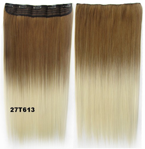 Prodlužování vlasů a účesy - Clip in vlasy - 60 cm dlouhý pás vlasů - ombre styl - odstín 27 T 613