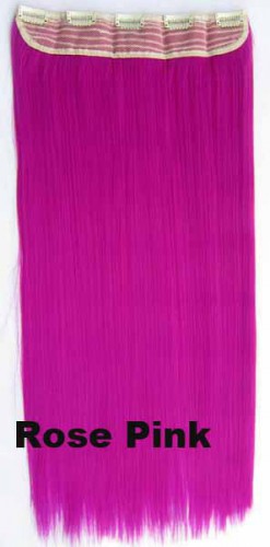 Prodlužování vlasů a účesy - Clip in vlasy - 60 cm dlouhý pás vlasů - odstín Rose Pink