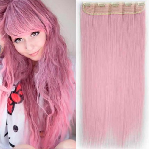 Prodlužování vlasů a účesy - Clip in vlasy - 60 cm dlouhý pás vlasů - odstín Light Pink