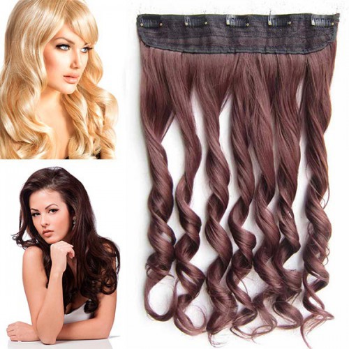 Prodlužování vlasů a účesy - Clip in pás vlasů - lokny 55 cm - odstín 33