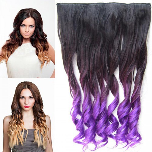 Prodlužování vlasů a účesy - Clip in pás - lokny - ombre - odstín 2 T Purple