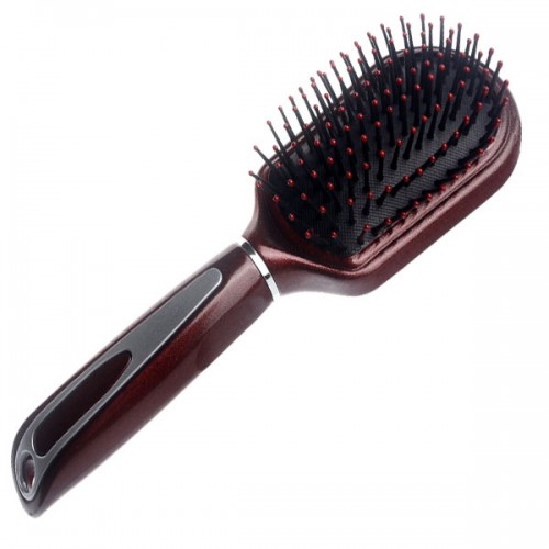 Prodlužování vlasů a účesy - Speciální kartáč na CLIP IN vlasy Burgundy Comb