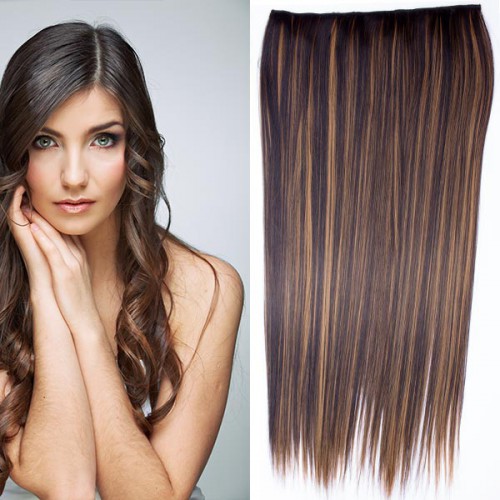 Prodlužování vlasů a účesy - Clip in vlasy - 60 cm dlouhý pás vlasů - odstín F2/27
