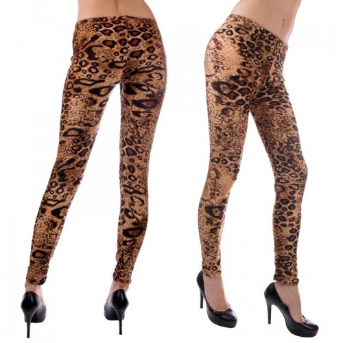 Dámská móda a doplňky - Dámské thermo legínové kalhoty s gepardím vzorem