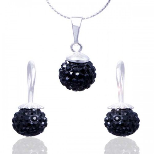 Dámská móda a doplňky - Souprava Swarovski elements – Koule s šatony - Jet