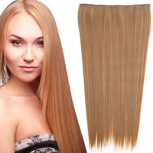 Prodlužování vlasů a účesy - Clip in vlasy - 60 cm dlouhý pás vlasů - odstín F6A/27