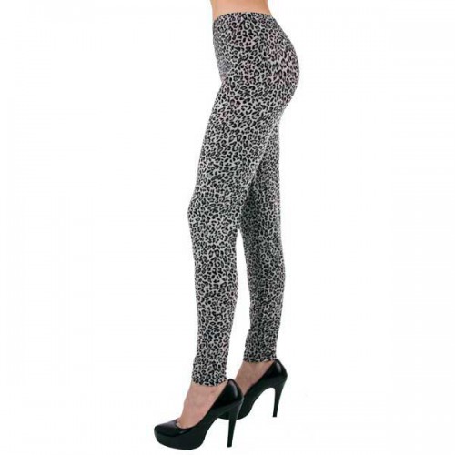 Dámská móda a doplňky - Leginy - šedý leopard