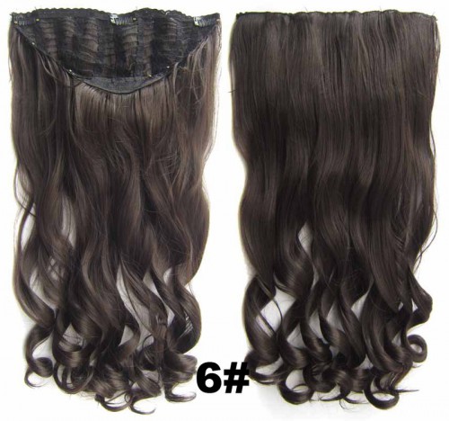 Prodlužování vlasů a účesy - Clip in pás vlasů - Jessica 60 cm vlnitý - odstín 6