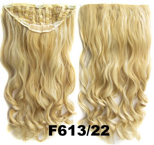 Prodlužování vlasů a účesy - Clip in pás vlasů - Jessica 60 cm vlnitý - odstín F613/22