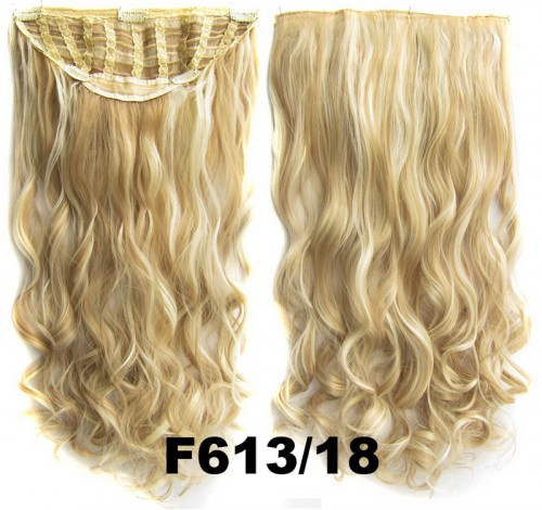Prodlužování vlasů a účesy - Clip in pás vlasů - Jessica 60 cm vlnitý - odstín F613/18