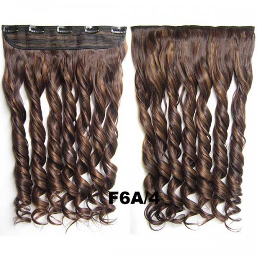 Prodlužování vlasů a účesy - Clip in pás vlasů - lokny 55 cm - odstín F6A/4