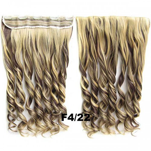 Prodlužování vlasů a účesy - Clip in pás vlasů - lokny 55 cm - odstín F4/22