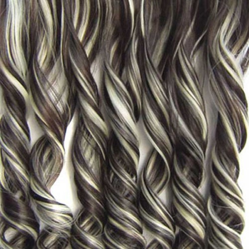 Prodlužování vlasů a účesy - Clip in pás vlasů - lokny 55 cm - odstín F613/6