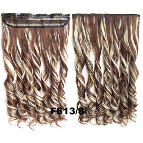 Prodlužování vlasů a účesy - Clip in pás vlasů - lokny 55 cm - odstín F613/8