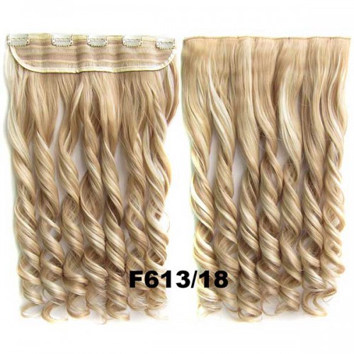 Prodlužování vlasů a účesy - Clip in pás vlasů - lokny 55 cm - odstín F613/18
