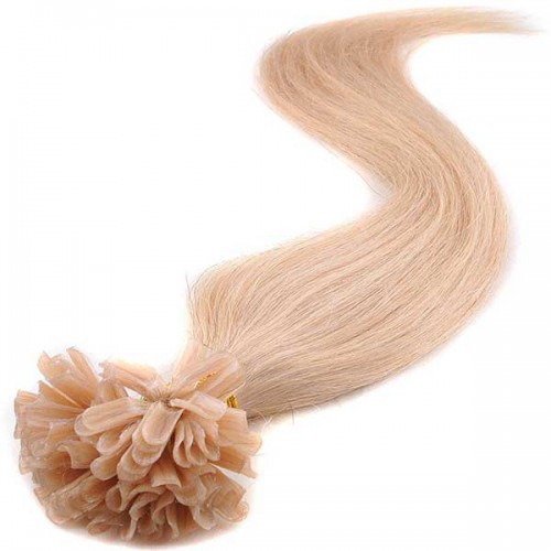 Prodlužování vlasů a účesy - Vlasy keratin kvalita Remy AAA 51 cm, 100 ks - odstín 27