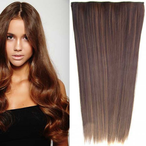 Prodlužování vlasů a účesy - Clip in vlasy - 60 cm dlouhý pás vlasů - odstín F6A/4