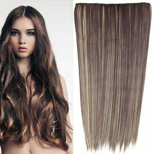 Prodlužování vlasů a účesy - Clip in vlasy - 60 cm dlouhý pás vlasů - odstín F22/4
