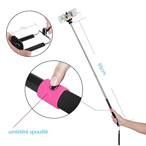 Dámská móda a doplňky - Teleskopická selfie tyč se spouští - STYLE